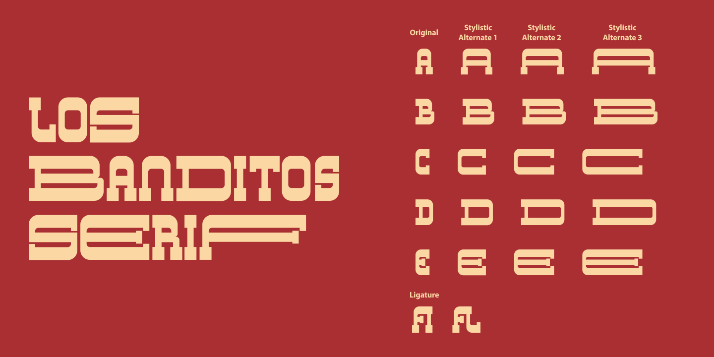 Beispiel einer Los Banditos-Schriftart #9